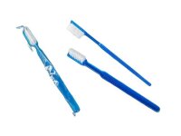 Zahnbürsten farbig 1 Pack = 3 Stück