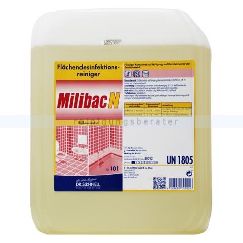 Desinfektionsreiniger Sanitär MILIBAC N 10 Liter Kanister