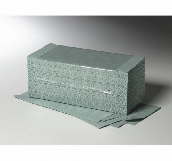 Falthandtuch V-Falz 25 x 23 cm, 1-lg grün, 5000 Blatt/ Karton