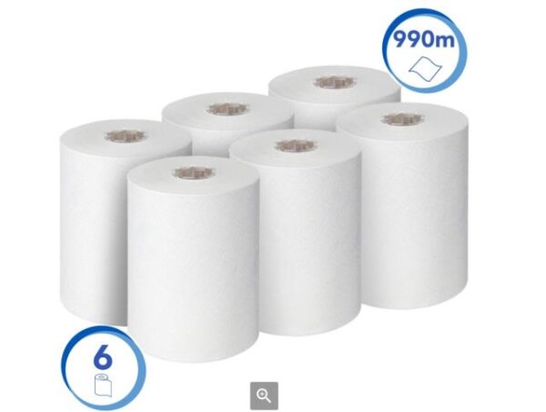 Handtuchrolle 1-Lagig weiß 20cm x 165m 1 VE = 6 Rollen