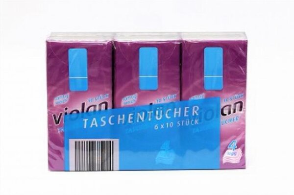 Taschentücher 100% Zellstoff 4-lg 1 Karton = 300 Pack