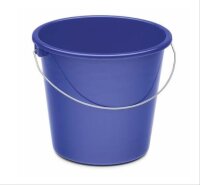 Eimer 5L blau mit Metallhenkel und Maßskala