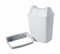 Abfalleimer mit Schwingdeckel 8 Liter,weiß...