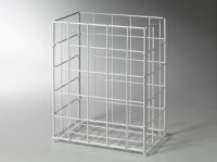 Abfallgitterkorb Metall eckig weiß klein mit...