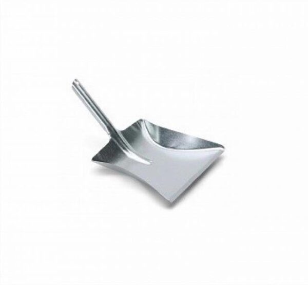 Kehrschaufel Metall verzinkt ohne Lippe 24 cm breit mit Düllgriff