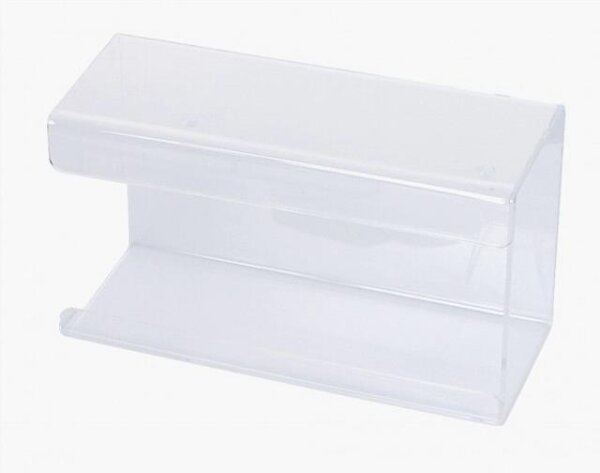 Spender Handschuhboxen Acryl 1-fach zur Wandmontage mit Feder
