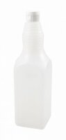 Flasche leer 1000 ml natur, 4-Kant mit Klappverschluss